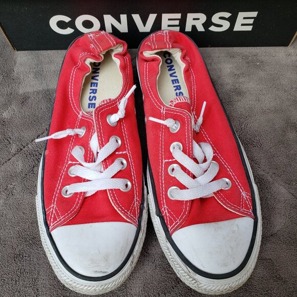 Converse Shoes - EUC CTAS Converse Vintage old school Shoreline Slip in 'Varsity Red' (8) KICKS
